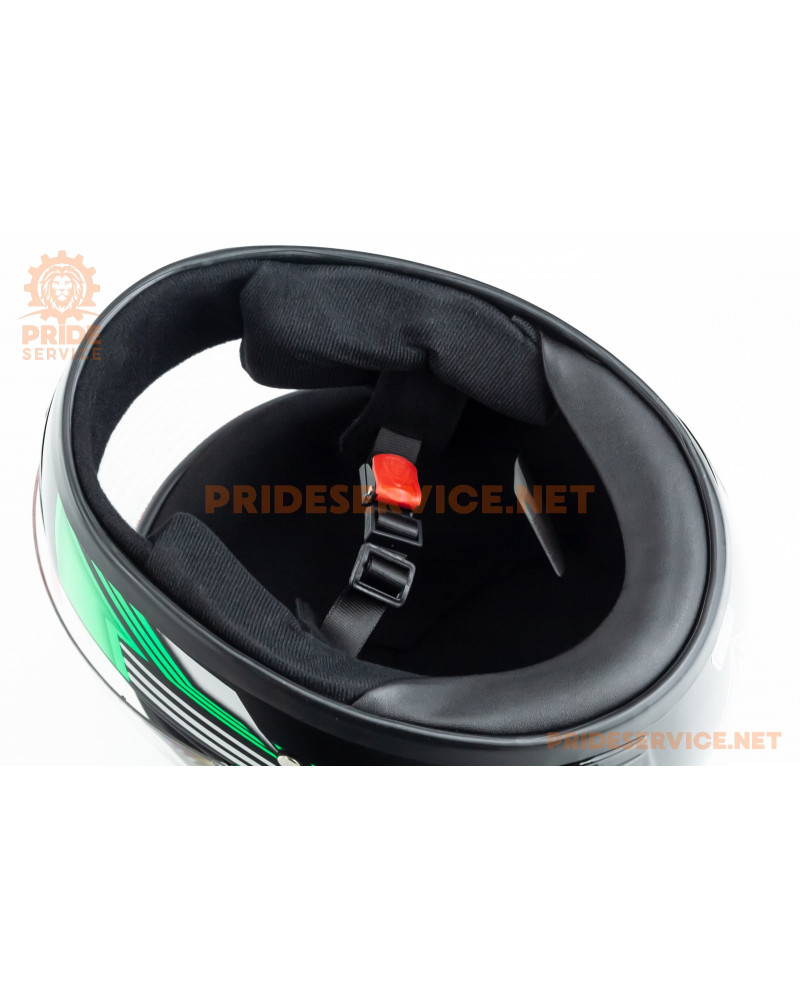 Шолом інтеграл BLD-825A S (55-56см), чорно-салатовий