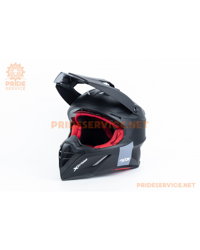 Шолом кросовий X CROSS (стандарт DOT/ECE) XL (61см), чорно-червоний мат Шолом кросовий X CROSS (стандарт DOT/ECE) XL (61см), чорно-червоний мат