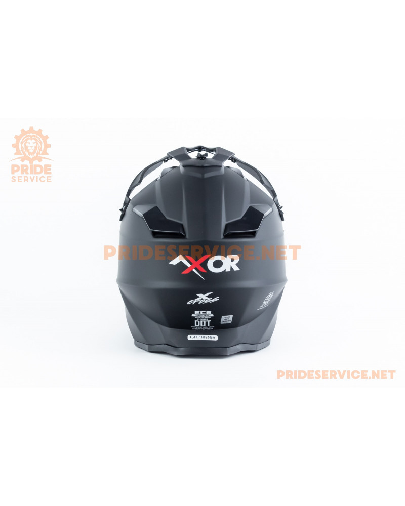 Шолом кросовий X CROSS (стандарт DOT/ECE) XL (61см), чорно-червоний мат Шолом кросовий X CROSS (стандарт DOT/ECE) XL (61см), чорно-червоний мат
