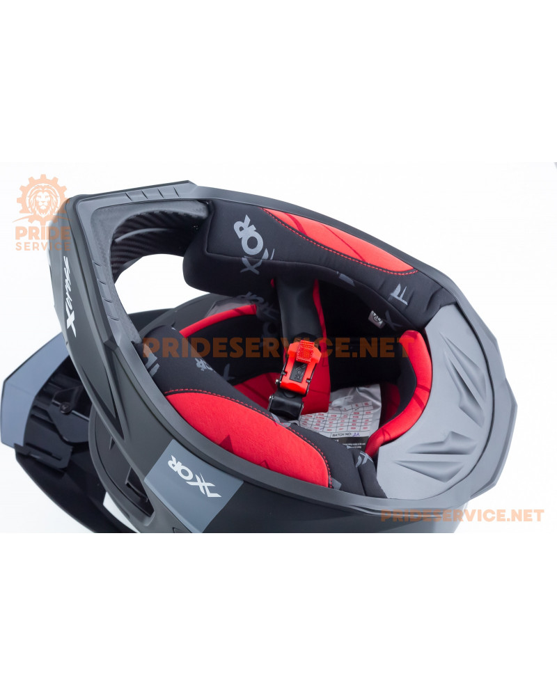 Шолом кросовий X CROSS (стандарт DOT/ECE) XL (61см), чорно-червоний мат Шолом кросовий X CROSS (стандарт DOT/ECE) XL (61см), чорно-червоний мат