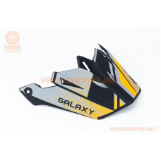 Козирок шолома кросового GLX-803, чорно-помаранчевий мат