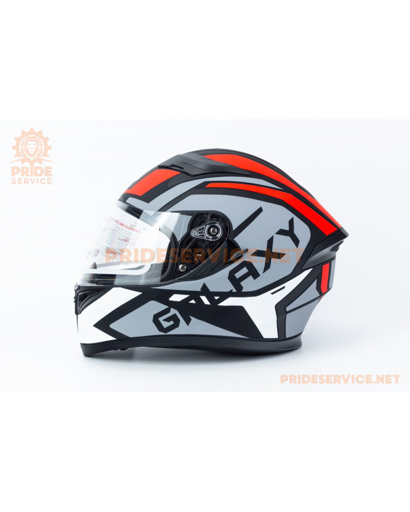 Шолом інтеграл, висувні окуляри GLX-316 S (55-56см), чорно-червоний мат