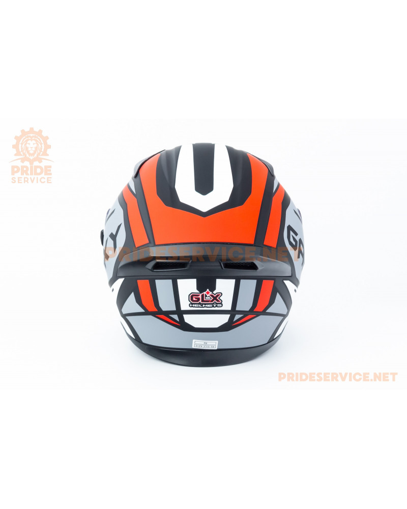 Шолом інтеграл, висувні окуляри GLX-316 S (55-56см), чорно-червоний мат