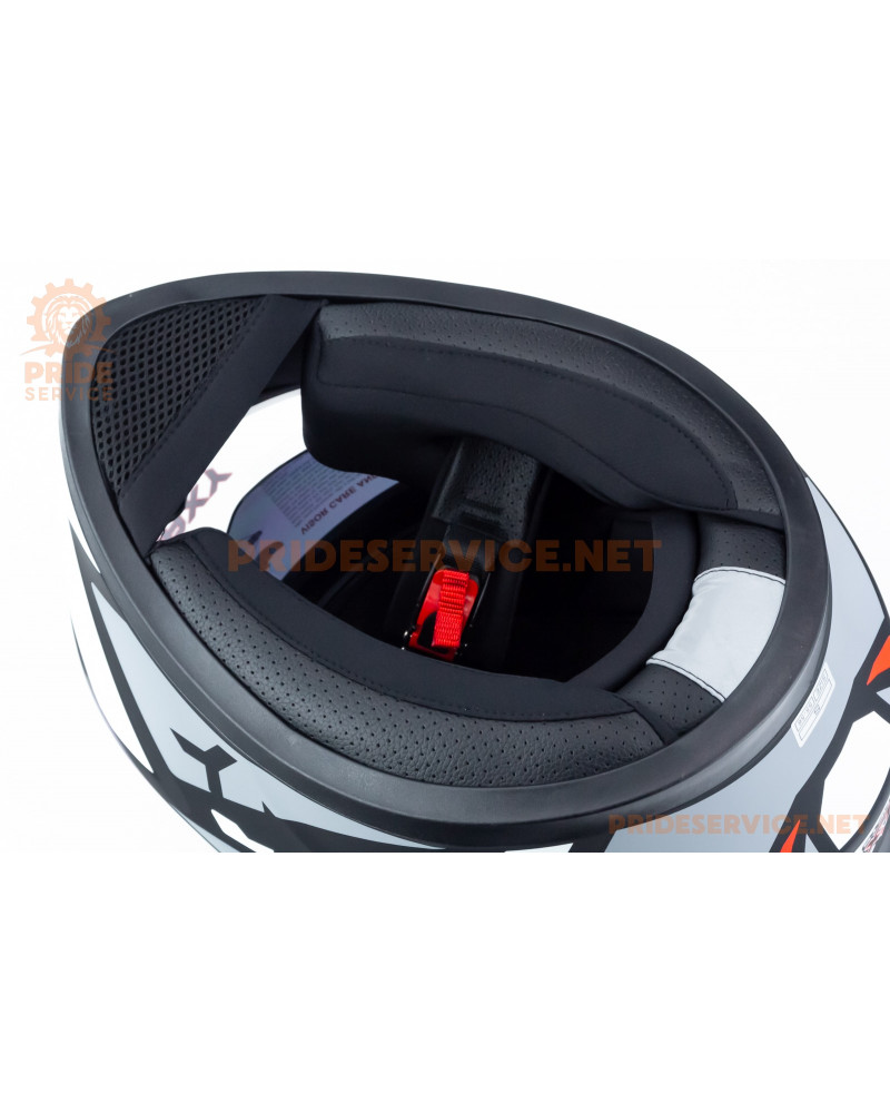 Шолом інтеграл, висувні окуляри GLX-316 S (55-56см), чорно-червоний мат