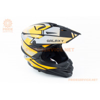 Шолом кросовий (стандарт DOT) GLX-803 S (55-56см), чорно-помаранчевий мат