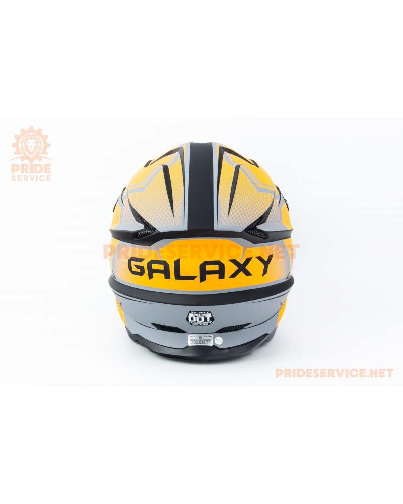 Шолом кросовий (стандарт DOT) GLX-803 S (55-56см), чорно-помаранчевий мат