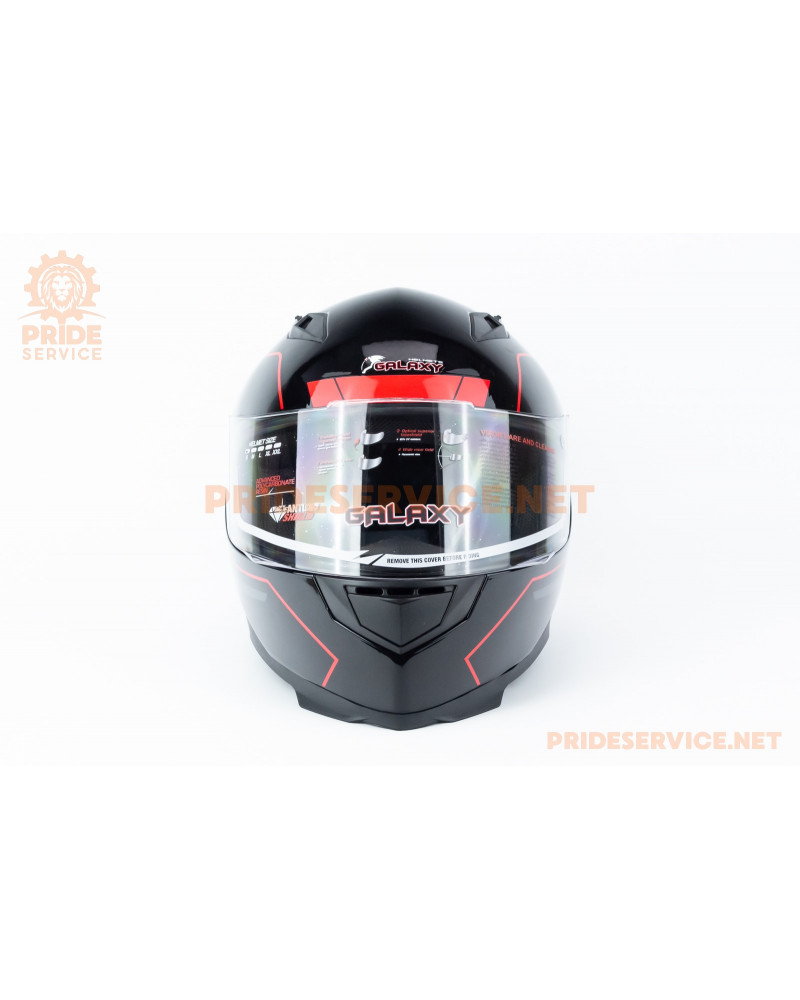 Шолом інтеграл GLX-313 L (59-60см), чорно-червоний
