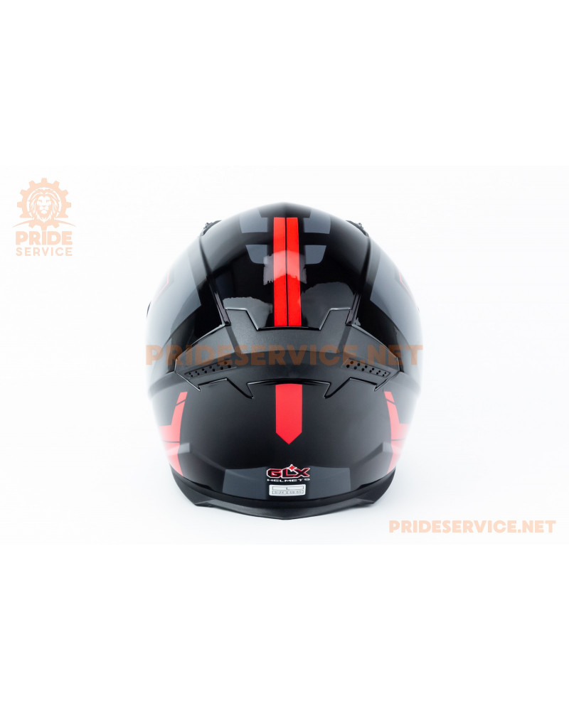 Шолом інтеграл GLX-313 L (59-60см), чорно-червоний
