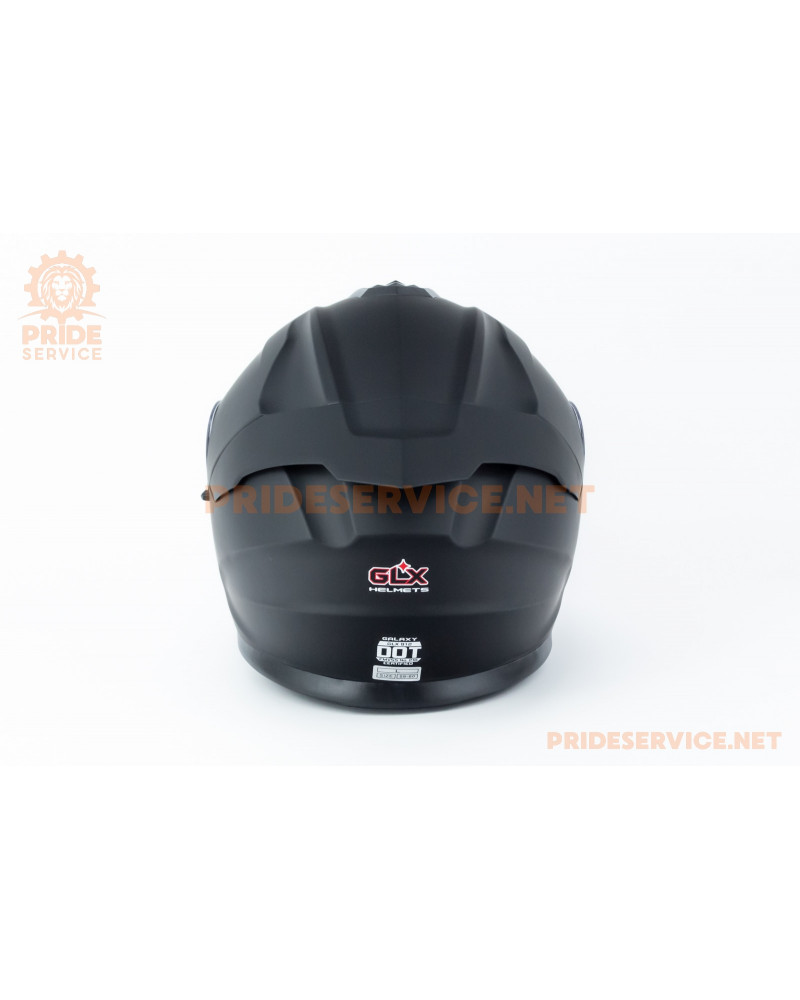 Шолом модуляр з відкидним підборіддям (стандарт DOT), висувні окуляри GLX-912 L (59-60см), чорний мат