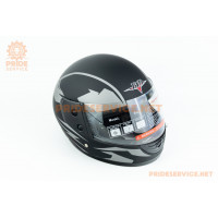 Шолом інтеграл BLD-825A М (57-58см), чорно-сірий мат