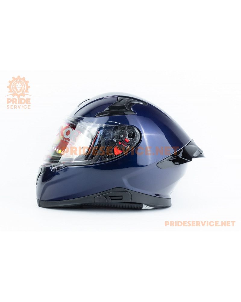 Шолом інтеграл APEX з пінлоком (стандарт DOT/ECE), висувні сонцезахисні окуляри L (59-60см), синій Шолом інтеграл APEX з пінлоком (стандарт DOT/ECE), висувні сонцезахисні окуляри L (59-60см), синій