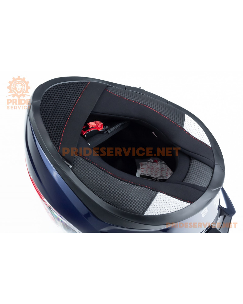 Шолом інтеграл APEX з пінлоком (стандарт DOT/ECE), висувні сонцезахисні окуляри L (59-60см), синій Шолом інтеграл APEX з пінлоком (стандарт DOT/ECE), висувні сонцезахисні окуляри L (59-60см), синій