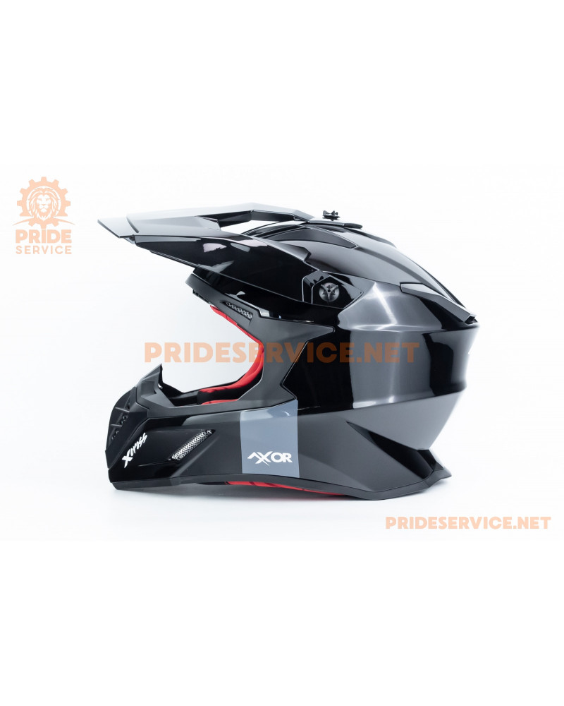 Шолом кросовий X CROSS (стандарт DOT/ECE) М (57-58см), чорно-червоний Шолом кросовий X CROSS (стандарт DOT/ECE) М (57-58см), чорно-червоний