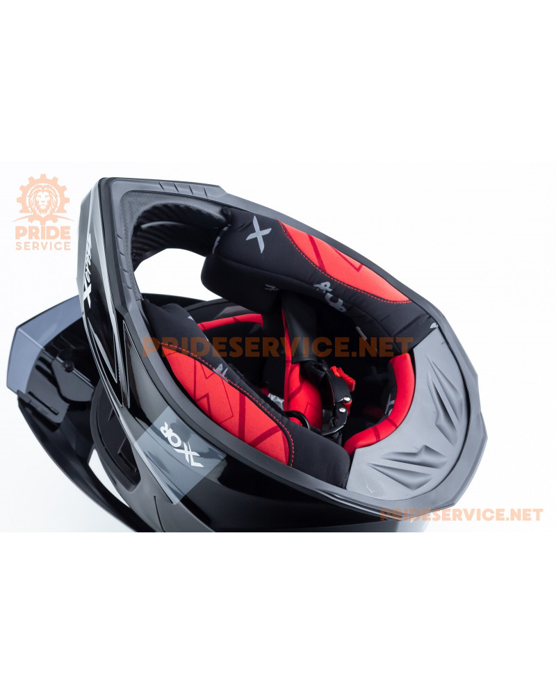 Шолом кросовий X CROSS (стандарт DOT/ECE) М (57-58см), чорно-червоний Шолом кросовий X CROSS (стандарт DOT/ECE) М (57-58см), чорно-червоний