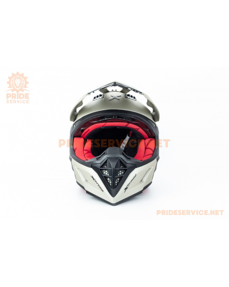 Шолом кросовий X CROSS (стандарт DOT/ECE) S (55-56см), нікель мат