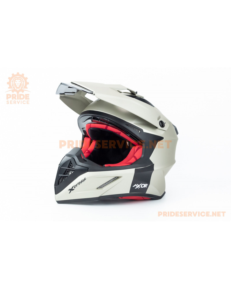 Шолом кросовий X CROSS (стандарт DOT/ECE) S (55-56см), нікель мат