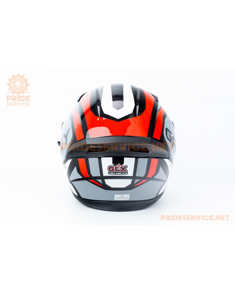 Шолом інтеграл, висувні окуляри GLX-316 M (57-58см), чорно-червоний