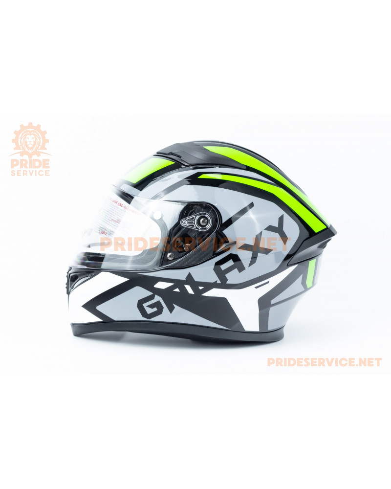 Шолом інтеграл, висувні окуляри GLX-316 L (59-60см), чорно-салатовий