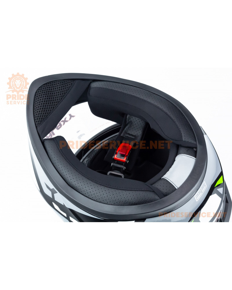 Шолом інтеграл, висувні окуляри GLX-316 L (59-60см), чорно-салатовий