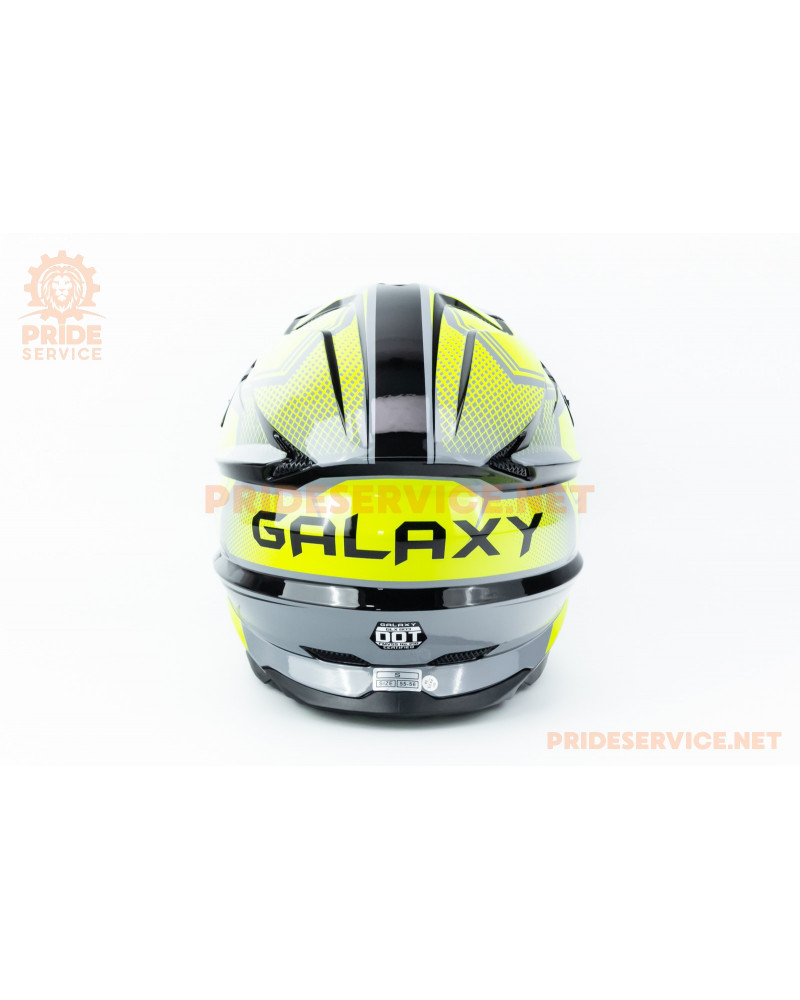 Шолом кросовий (стандарт DOT) GLX-803 S (55-56см), чорно-салатовий