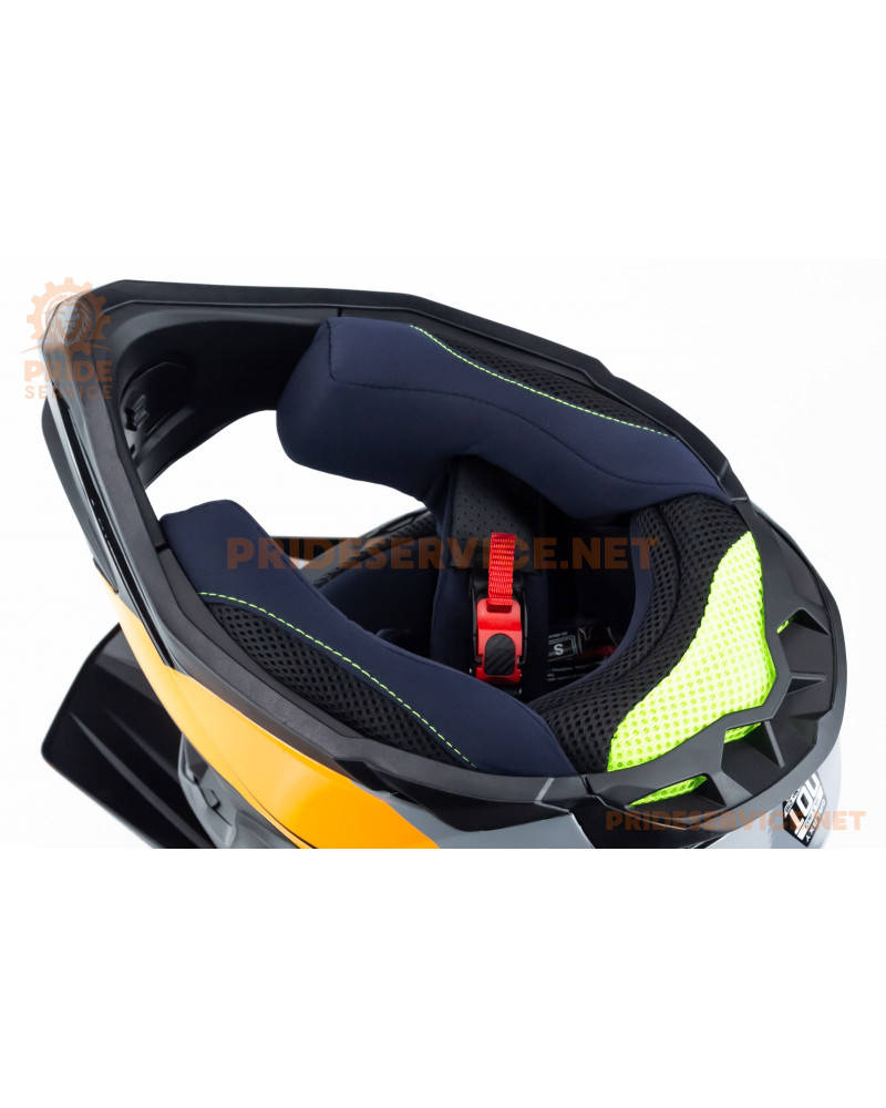 Шолом кросовий (стандарт DOT) GLX-803 M (57-58см), чорно-помаранчевий