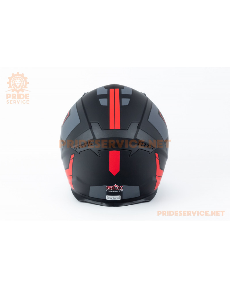 Шолом інтеграл GLX-313 L (59-60см), чорно-червоний мат