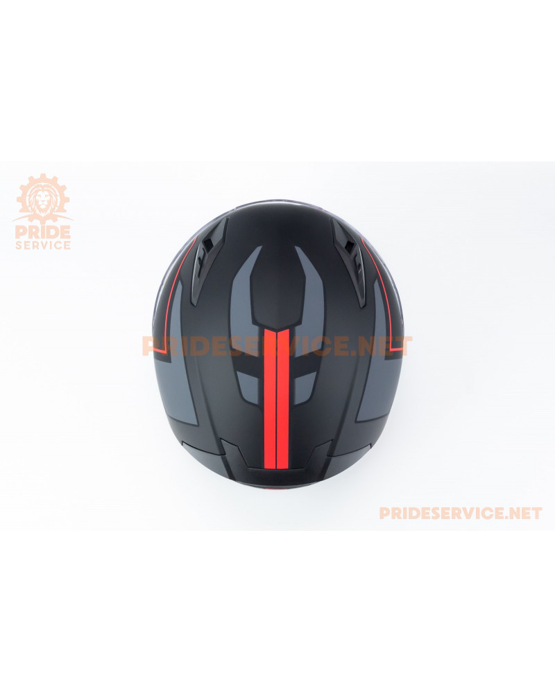 Шолом інтеграл GLX-313 L (59-60см), чорно-червоний мат