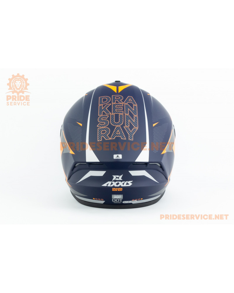 Шолом інтеграл DRAKEN SUNRAY (стандарт DOT/ECE) М (57-58см), синьо-помаранчевий мат Шолом інтеграл DRAKEN SUNRAY (стандарт DOT/ECE) М (57-58см), синьо-помаранчевий мат