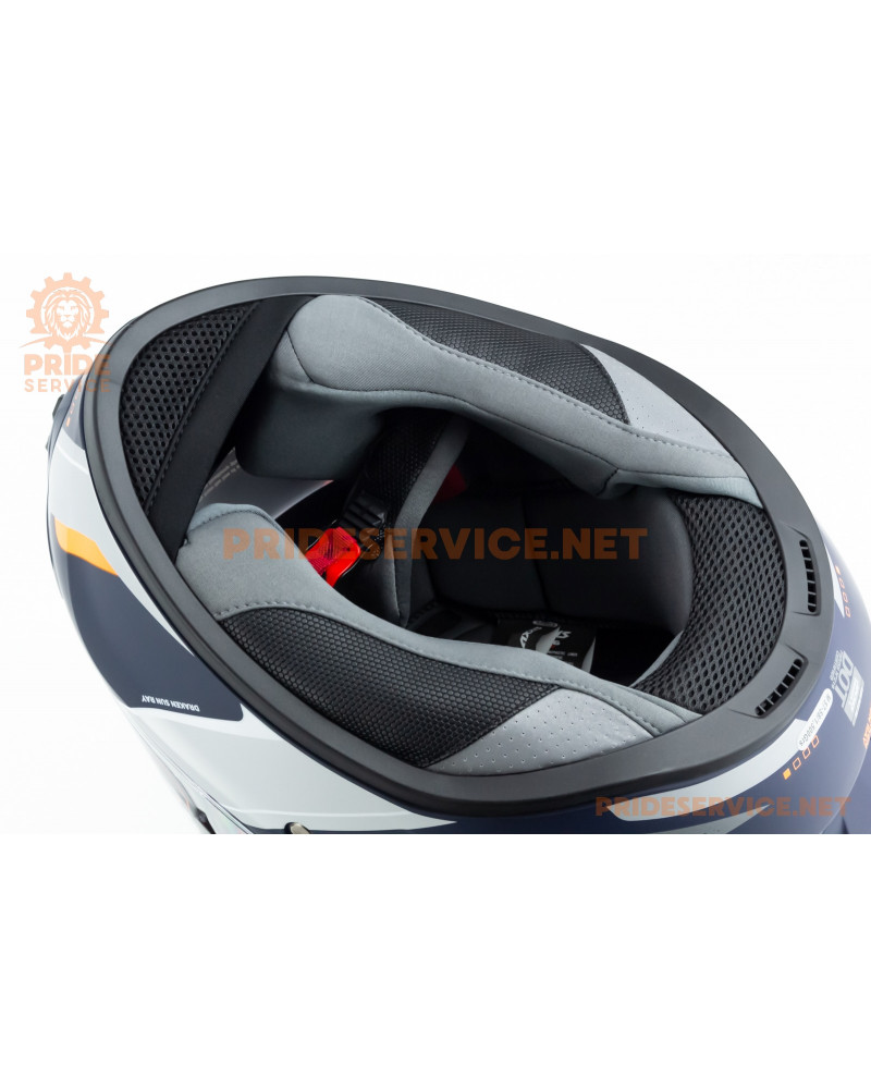 Шолом інтеграл DRAKEN SUNRAY (стандарт DOT/ECE) М (57-58см), синьо-помаранчевий мат Шолом інтеграл DRAKEN SUNRAY (стандарт DOT/ECE) М (57-58см), синьо-помаранчевий мат