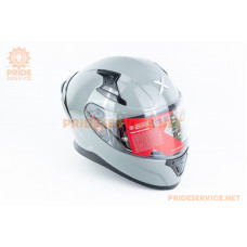 Шолом інтеграл APEX з пінлоком (стандарт DOT/ECE), висувні сонцезахисні окуляри L (59-60см), сірий