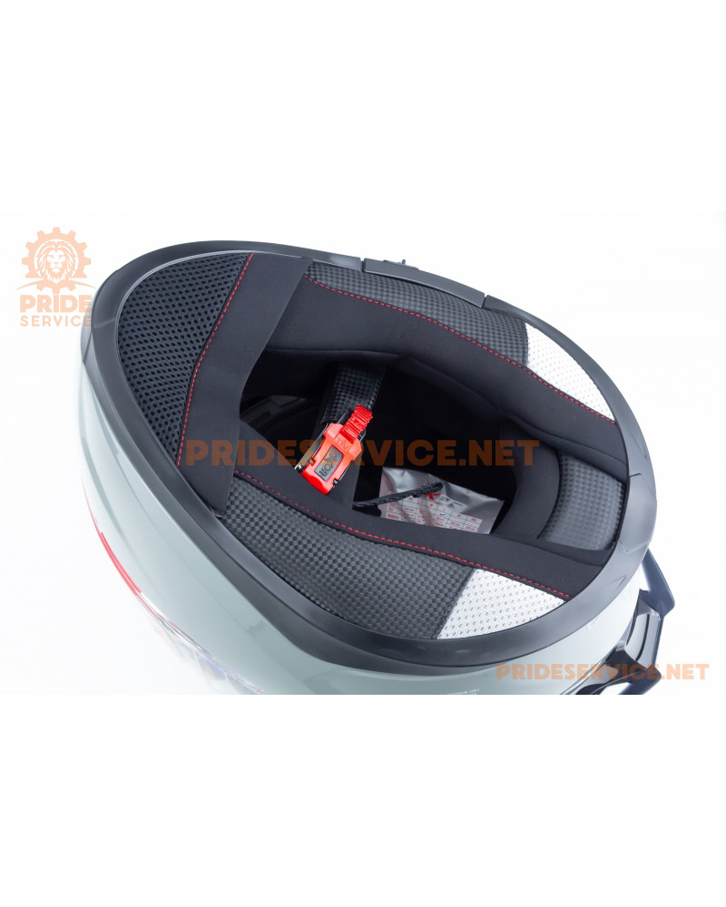 Шолом інтеграл APEX з пінлоком (стандарт DOT/ECE), висувні сонцезахисні окуляри L (59-60см), сірий Шолом інтеграл APEX з пінлоком (стандарт DOT/ECE), висувні сонцезахисні окуляри L (59-60см), сірий