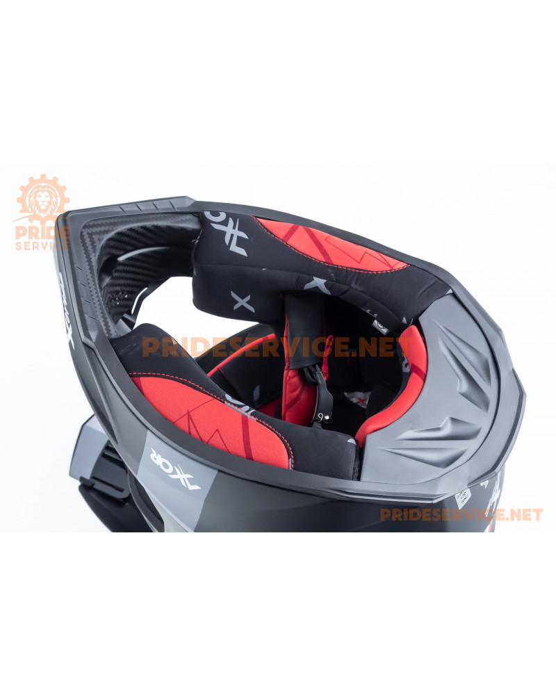 Шолом кросовий X CROSS (стандарт DOT/ECE) М (57-58см), чорно-червоний мат Шолом кросовий X CROSS (стандарт DOT/ECE) М (57-58см), чорно-червоний мат