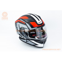 Шолом інтеграл, висувні окуляри GLX-316 M (57-58см), чорно-червоний мат