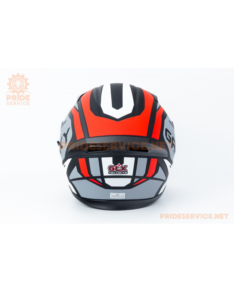 Шолом інтеграл, висувні окуляри GLX-316 M (57-58см), чорно-червоний мат