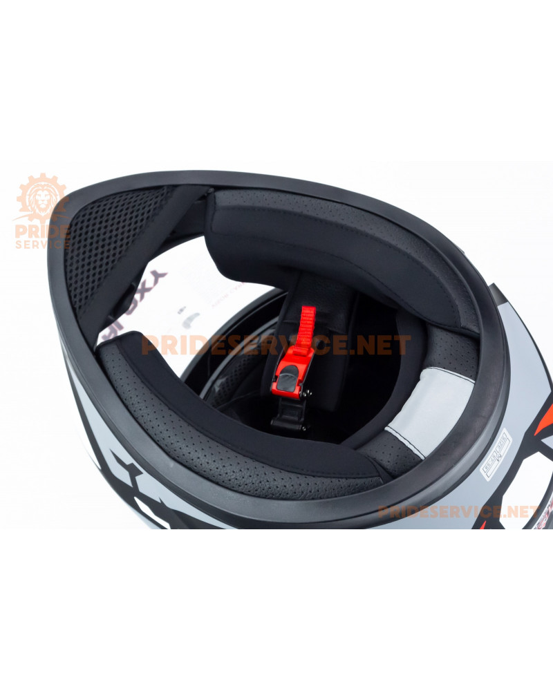 Шолом інтеграл, висувні окуляри GLX-316 M (57-58см), чорно-червоний мат