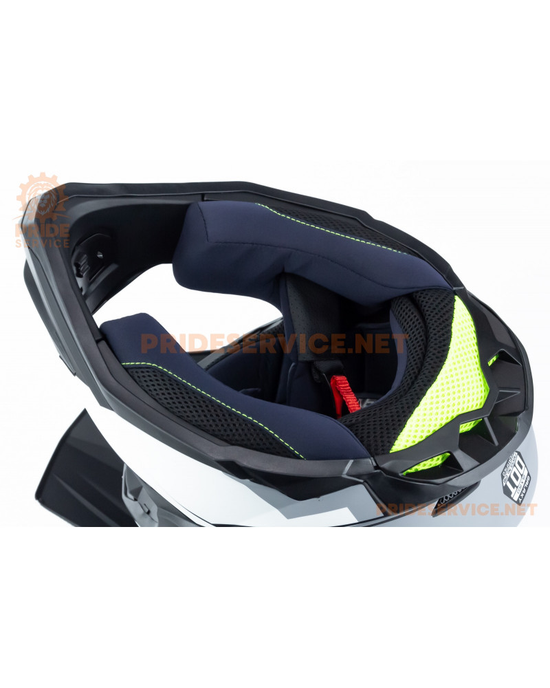 Шолом кросовий (стандарт DOT) GLX-803 L (59-60см), чорно-білий мат