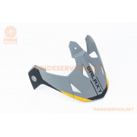 Козирок шолома кросового GLX-802, чорно-помаранчевий мат