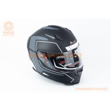 Шолом інтеграл GLX-313 S (55-56см), чорно-білий мат