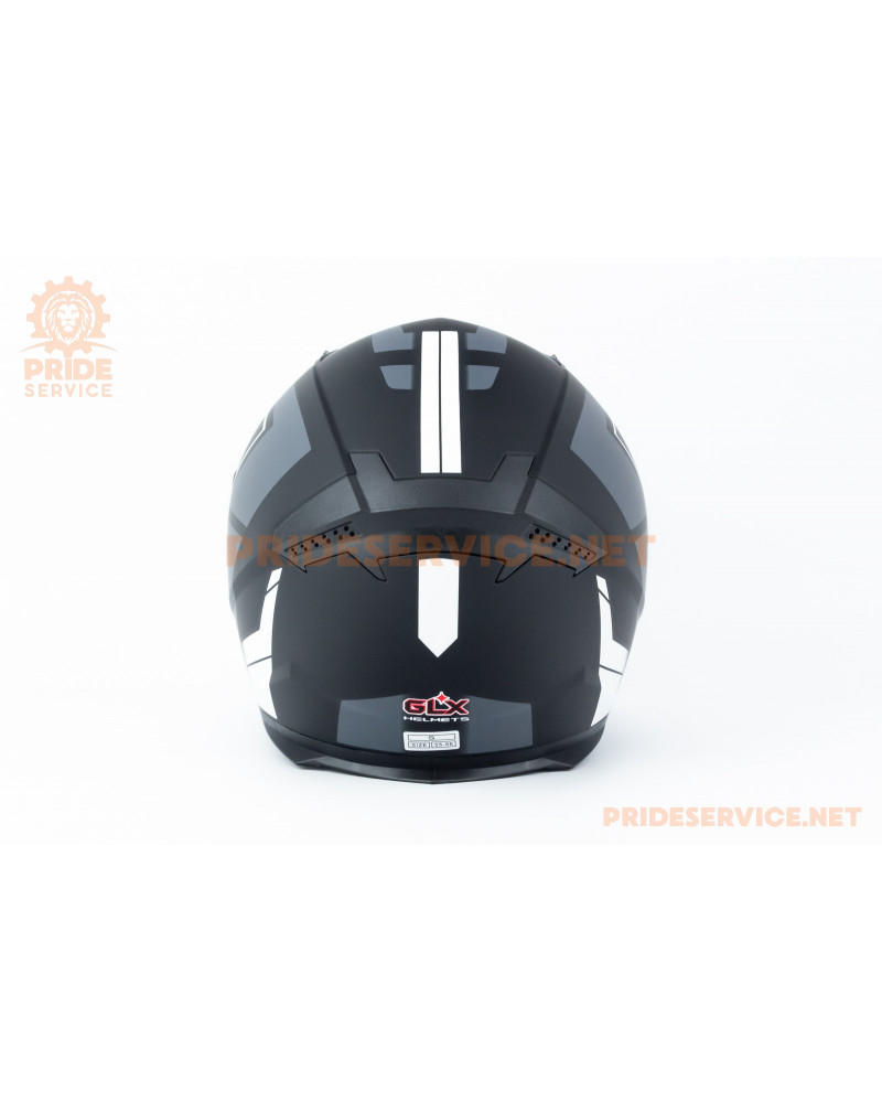 Шолом інтеграл GLX-313 S (55-56см), чорно-білий мат