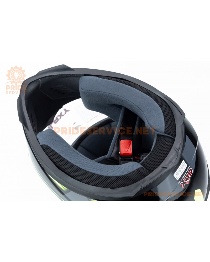 Шолом інтеграл GLX-313 M (57-58см), чорно-салатовий