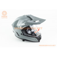 Шолом кросовий JUNIOR (стандарт DOT) F-818-2 XL (55-56см), сірий