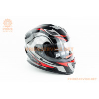 Шолом інтеграл M62 М (57-58см), чорно-червоний