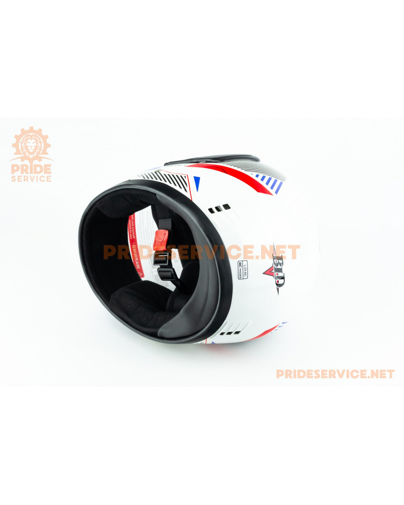Шолом інтеграл BLD-825B L (59-60см), біло-червоний