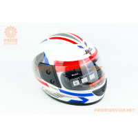 Шолом інтеграл BLD-825B L (59-60см), біло-червоний