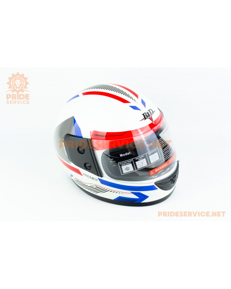 Шолом інтеграл BLD-825B L (59-60см), біло-червоний