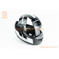 Шолом інтеграл HF-101 M, чорно-білий Q237-W