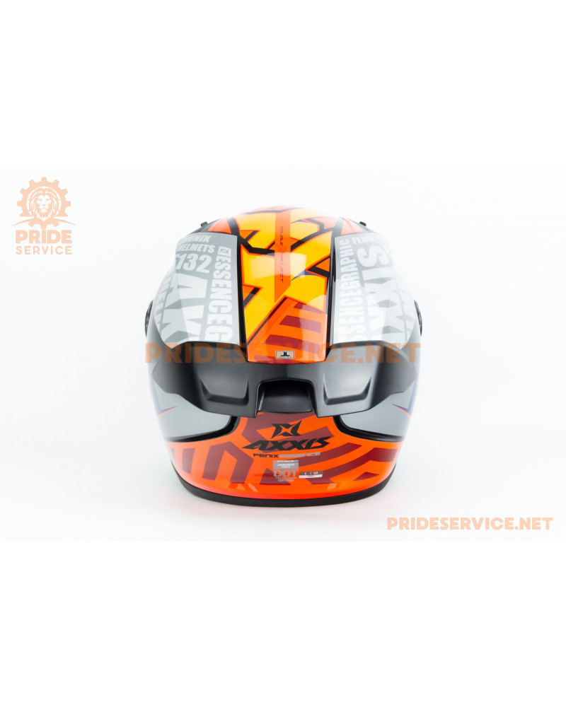 Шолом інтеграл FENIX ​​Essence (стандарт DOT/ECE) L (59см), чорно-помаранчевий