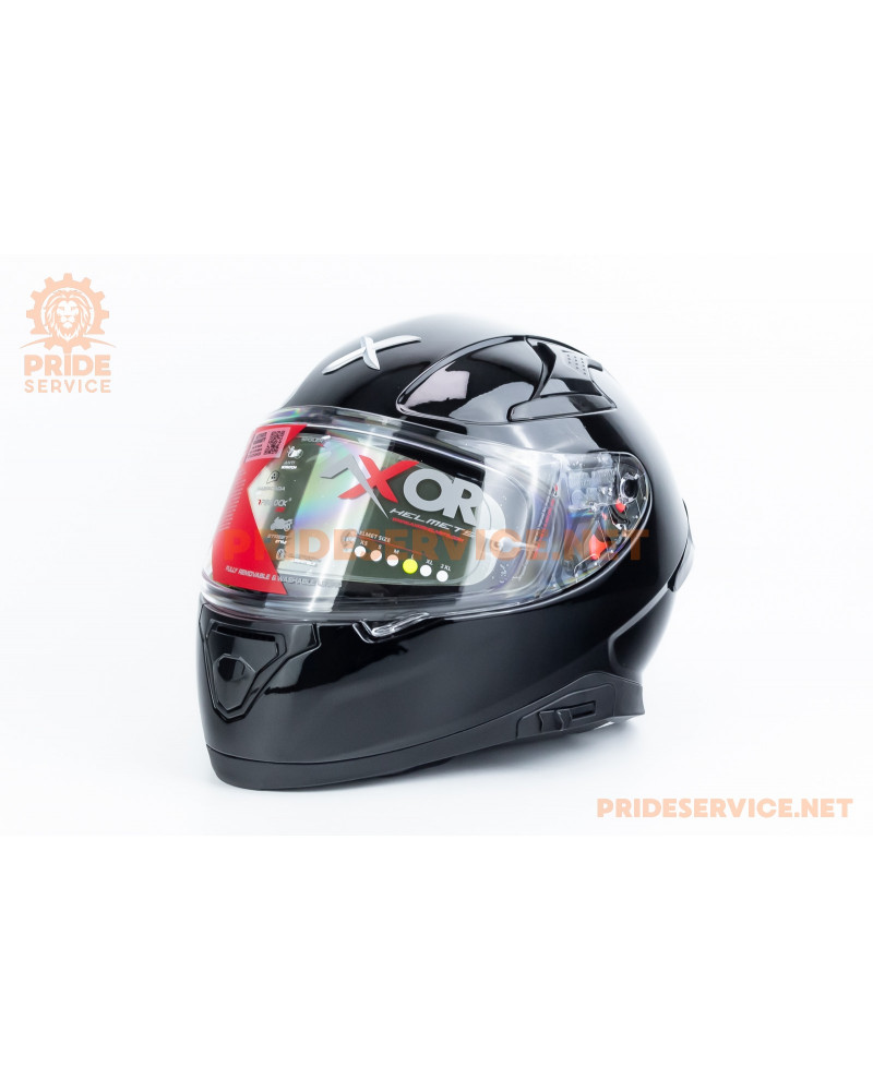 Шолом інтеграл APEX з пінлоком (стандарт DOT/ECE), висувні сонцезахисні окуляри L (59-60см), чорний Шолом інтеграл APEX з пінлоком (стандарт DOT/ECE), висувні сонцезахисні окуляри L (59-60см), чорний