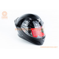 Шолом інтеграл APEX з пінлоком (стандарт DOT/ECE), висувні сонцезахисні окуляри L (59-60см), чорний Шолом інтеграл APEX з пінлоком (стандарт DOT/ECE), висувні сонцезахисні окуляри L (59-60см), чорний