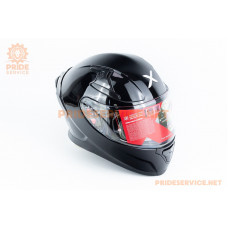 Шолом інтеграл APEX з пінлоком (стандарт DOT/ECE), висувні сонцезахисні окуляри L (59-60см), чорний